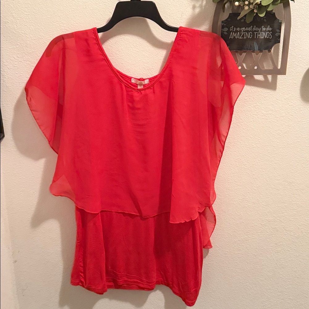 Chic Coral Women's Top, 2X